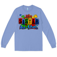 Colony Blue my sister is ausome autism Long Sleeve Tee - Zillion Design Studio