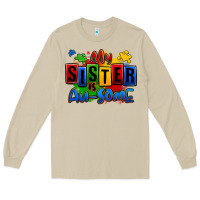 Mushroom my sister is ausome autism Long Sleeve Tee - Zillion Design Studio