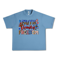 Pebble Blue faith family freedom Urban Heavy Tee - texasbilliewilder