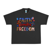 Pigment Black faith family freedom Urban Heavy Tee - texasbilliewilder