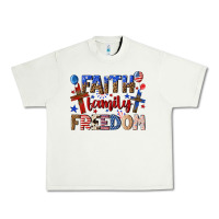 Pistachio faith family freedom Urban Heavy Tee - texasbilliewilder