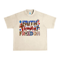 Sandshell faith family freedom Urban Heavy Tee - texasbilliewilder