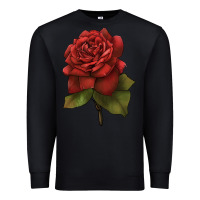 Black Oklahoma Rose Illustrations Premium Sweatshirt - LillyAllenDesigns
