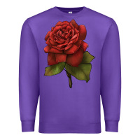 Purple Oklahoma Rose Illustrations Premium Sweatshirt - LillyAllenDesigns