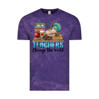 Cloud Purple teachers change the world Vintage Tee - BarkalooDesign