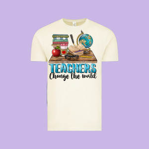 Teachers Change The World Vintage Tee Designed By Barkaloodesign