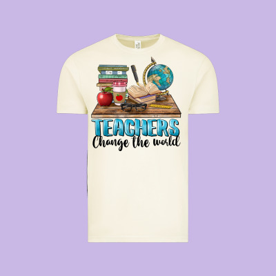 Teachers Change The World Vintage Tee Designed By Barkaloodesign