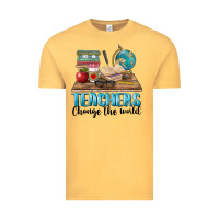 Vintage Mustard teachers change the world Vintage Tee - BarkalooDesign