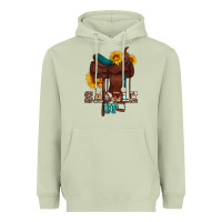 Matcha saddle up cowboy western sunflowers Heavyweight Hoodie - Artiststas
