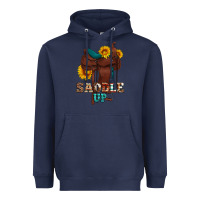 Navy saddle up cowboy western sunflowers Heavyweight Hoodie - Artiststas