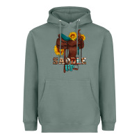 Sage saddle up cowboy western sunflowers Heavyweight Hoodie - Artiststas