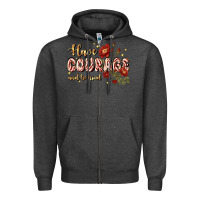 Charcoal Heather have courage and be kind Zipper Hoodie - JahusDesignShop