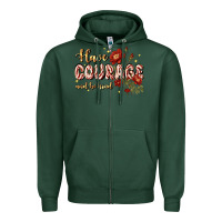 Sports Green have courage and be kind Zipper Hoodie - JahusDesignShop
