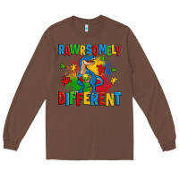Chestnut rawrsomely different autism trex Long Sleeve Tee - Zillion Design Studio
