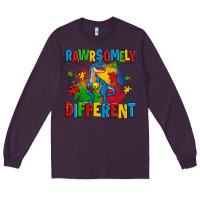 Plum rawrsomely different autism trex Long Sleeve Tee - Zillion Design Studio