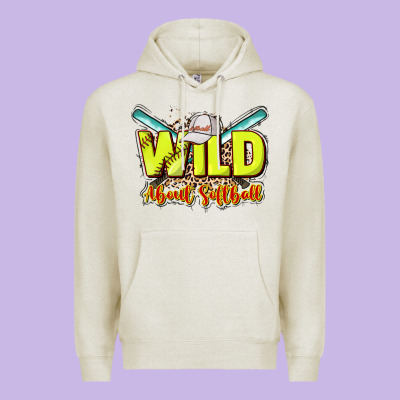 Wild About Softball Premium Hoodie Designed By Nancycooperartshop