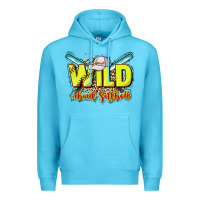 Ocean Blue wild about softball Premium Hoodie - NancyCooperArtShop