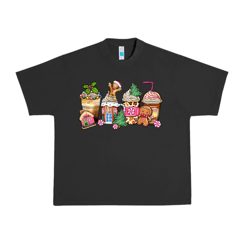 Pink Gingerbread Coffee Cups Urban Heavy Tee by Zillion Design Studio | Teevron