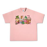 Salmon pink gingerbread coffee cups Urban Heavy Tee - Zillion Design Studio