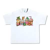 White pink gingerbread coffee cups Urban Heavy Tee - Zillion Design Studio