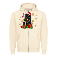 Sandshell black cat meowy christmas Zipper Hoodie - AdoDesignShop