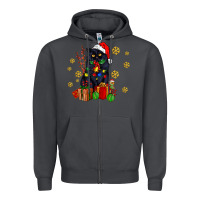 Smoke black cat meowy christmas Zipper Hoodie - AdoDesignShop
