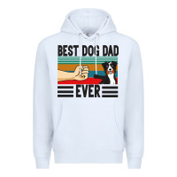White Best Dog Dad Ever Premium Hoodie - Bettercallsaul