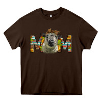 Chocolate Brown hampshire sheep mom Mother's Day Heavy Core Tee - LillyAllenDesigns