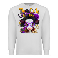 Dove Grey too cute to trick halloween baby calf Premium Sweatshirt - Jasminsmagicworld