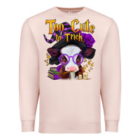 Pale Pink too cute to trick halloween baby calf Premium Sweatshirt - Jasminsmagicworld