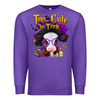 Purple too cute to trick halloween baby calf Premium Sweatshirt - Jasminsmagicworld