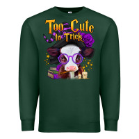 Sports Green too cute to trick halloween baby calf Premium Sweatshirt - Jasminsmagicworld