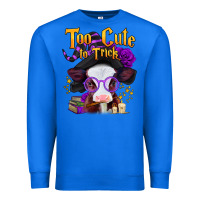 True Royal too cute to trick halloween baby calf Premium Sweatshirt - Jasminsmagicworld