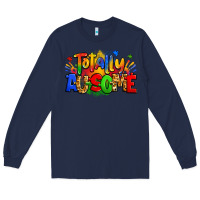 Navy totally ausome autism Long Sleeve Tee - Zillion Design Studio