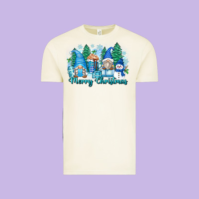 Merry Christmas Snowman Gnomes Vintage Tee Designed By Zillion Design Studio