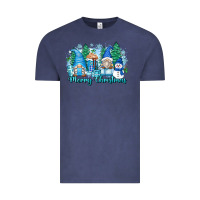 Vintage Denim merry christmas snowman gnomes Vintage Tee - Zillion Design Studio