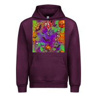 Mauve Wine halloween party seamless pattern Urban Hoodie - BundleAndBundleShop