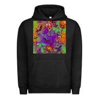 Pigment Black halloween party seamless pattern Urban Hoodie - BundleAndBundleShop