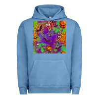 Pigment Pebble Blue halloween party seamless pattern Urban Hoodie - BundleAndBundleShop