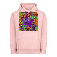 Pigment Salmon halloween party seamless pattern Urban Hoodie - BundleAndBundleShop