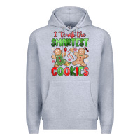 Heather Grey teach the smartest cookies Premium Hoodie - MaliasSmallBusiness