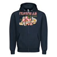 Navy fearfully and wonderfully created Zipper Hoodie - JahusDesignShop