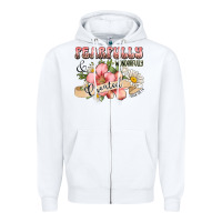 White fearfully and wonderfully created Zipper Hoodie - JahusDesignShop