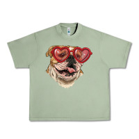 Oil Green english bulldog with love glass Urban Heavy Tee - RanaPortraitStore