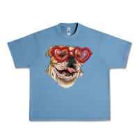 Pebble Blue english bulldog with love glass Urban Heavy Tee - RanaPortraitStore