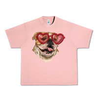 Salmon english bulldog with love glass Urban Heavy Tee - RanaPortraitStore