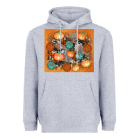 Heather Grey cowhide pumpkin Heavyweight Hoodie - AdoDesignShop