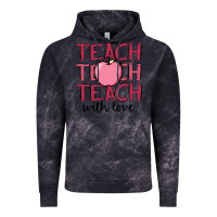 Cloud Black teach with love Vintage Hoodie - JahusDesignShop