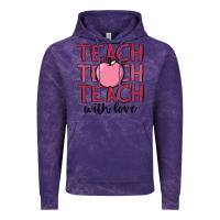 Cloud Purple teach with love Vintage Hoodie - JahusDesignShop