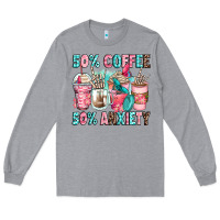 50 Coffee 50 Anxiety Coffee Cups Long Sleeve Tee | Teevron